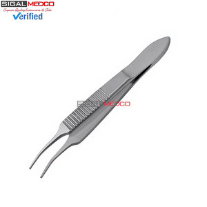 Pinzas Iris 1x2 con Dientes Curvos de 3 Pulgadas, Instrumentos Oftálmicos de Microcirugía, Pinzas Quirúrgicas de Precisión de Acero Inoxidable Delicado - Product Image 5