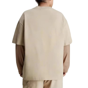 เสื้อยืดแขนยาวผู้ชายทรงปกติ แฟชั่นใหม่ พรีเมียม คุณภาพสูง ผ้าฝ้าย 100% สองชั้น แบบเรียบ - Product Image 2