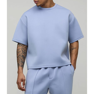 Conjunto Casual de Dos Piezas para Hombre, Camiseta de Color Sólido y Pantalones Deportivos, Ropa Deportiva Urbana - Product Image 3