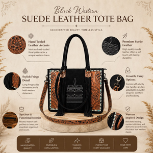 Sac à bandoulière en cuir véritable de qualité supérieure pour femmes, sac à main à franges de style western, sac à main vintage à motifs floraux, sac de voyage pour usage quotidien - Product Image 5