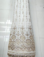 Tissu en dentelle brodée perlée pour robes de mariée, tenues de soirée, marques de mode, fabricants de vêtements, acheteurs mondiaux, commerce