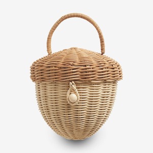 Cesta de almacenamiento en forma de bellota, juego de bolsas de mimbre natural para bebés, cestas de juguetes a bajo precio para niños, venta al por mayor. - Product Image 5
