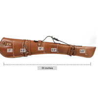 Sac à fusil en cuir véritable le plus vendu, personnalisable OEM, design réglable, sac à fusil professionnel en cuir