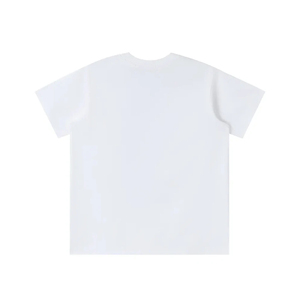 T-shirt blanc à col rond et manches courtes pour femme, coupe classique, couleur unie, minimaliste, en coton tissé, écologique, respirant, séchage rapide - Product Image 2