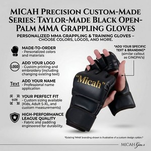 Gants professionnels Hareselection en cuir PU durables, antidérapants, à demi-doigts, pour l'entraînement au kick-boxing, au Sanda et au MMA pour les athlètes - Product Image 5