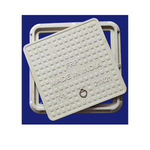 Tapa de alcantarilla cuadrada de FRP de alta resistencia 21x21 TON 5, ecológica, anticorrosiva e impermeable para proyectos de carreteras municipales - Product Image 4