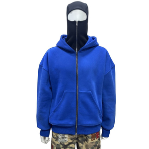 เสื้อฮู้ดดี้โอเวอร์ไซส์ผู้ชาย ผ้าฝ้ายฟลีซ 100% มีกระเป๋า แห้งเร็ว ระบายอากาศดี สไตล์วินเทจ ลำลองสำหรับฤดูหนาว - Product Image 5