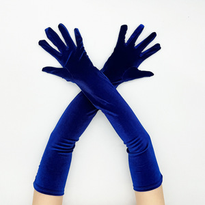 Gants longs en velours épais de haute qualité pour l'hiver, parfaits pour les spectacles de Noël et les occasions spéciales pour femmes. - Product Image 5