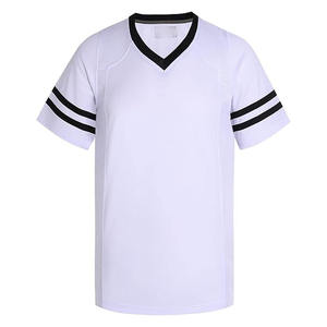 Maillot de football personnalisé à manches courtes, col en V, respirant, 100% polyester, imprimé numériquement, pour l'entraînement et les matchs - Product Image 1