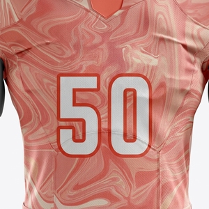 Uniformes de Fútbol Americano 100% Poliéster Impermeables Transpirables de Manga Corta con Cuello en V Ecológicos Personalización de Diseño Gratuita - Product Image 4
