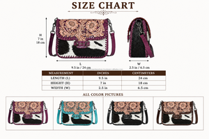 Wholesale Luxury Designer Floral Hand Tooled Leather Handbags for Women's Genuine Cowhide Leather Fashion Crossbody Shoulder <b>Bag</b> - Product Image 2