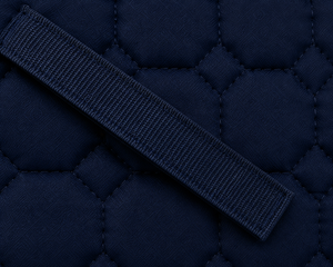 Wholesale Navy Blue Quilted Foam Horse Saddle Pad Dressage <b>Equestrian</b> Riding Shock Absorbing White Rope Trim Breathable Custom - Product Image 5