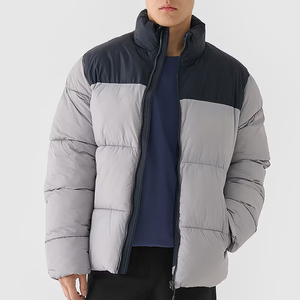 Veste matelassée d'hiver épaisse en nylon pour homme, col montant, chaude, imperméable, pour activités de plein air - Product Image 5