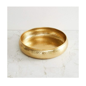 Plateau Urli en laiton artisanal en forme de lotus pour la décoration intérieure, support décoratif traditionnel pour fleurs flottantes et bougies chauffe-plat - Product Image 2