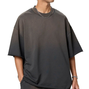 T-shirt en coton vierge de qualité supérieure, style OEM personnalisé, effet délavé soleil, nouveau modèle, best-seller pour hommes adultes. - Product Image 3