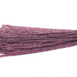 Natural Pink <b>Tourmaline</b> Faceted Rondelle Beads 3-4mm 16 Inches Strands For Jewellery Making Wholesale Beads - Product Image 1
