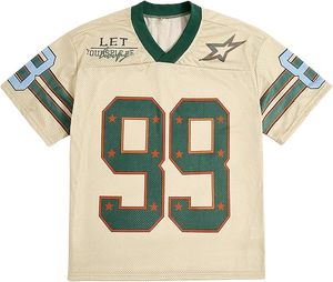 Custom <b>Men</b> Streetwear <b>V</b> <b>Neck</b> Number Graphic Jersey Breathable Mesh Short Sleeve Fashion Top OEM ODM Wholesale USA - Product Image 1