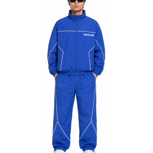 Survêtement en nylon pour hommes, vêtements de sport d'aventure en plein air, veste et pantalon, production en gros OEM ODM, survêtements en nylon pour hommes - Product Image 1