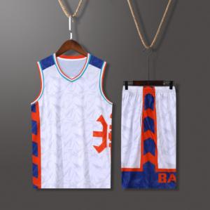 Adult Men's Basketball Uniform <b>Sets</b> Breathable Plus Size Quick Dry Sublimation Print Custom Basketball Uniforms for Teams Custom - Product Image 3