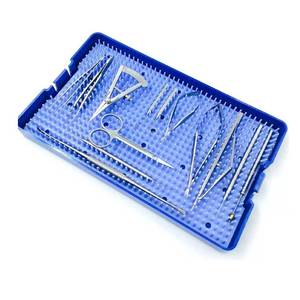 Kit de instrumentos quirúrgicos para glaucoma, set oftálmico con bandeja de silicona, acero inoxidable, reutilizable, para EE. UU. y Europa - Product Image 3