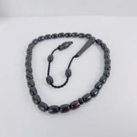 Collier Chapelet en Bois Massif Poli Fait Main, Croix Catholique Moderne, Cadeau Religieux, Perles de Prière Pandémie, Misbah 12mm Ébène