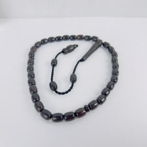 Rosario hecho a mano Collar Cuentas de madera Cruz católica regalo religioso pandemia oración cuentas Misbah 12mm cuentas madera ébano de gama alta - Product Image 2