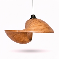 Lampe suspendue artisanale en bambou, forme torsadée, éclairage moderne en osier tressé pour salons de villégiature