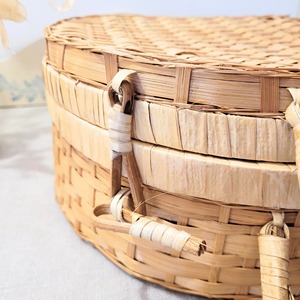 Cesta de Mimbre Estilo Vintage, Ideal para Picnic, Bolso Boho Chic y Decoración para Viajes a la Playa y Almacenamiento en el Hogar, de la India - Product Image 6