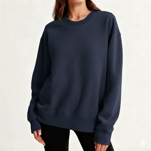 Sweat-shirt oversize pour femme, pull décontracté d'hiver, en molleton doux, à manches longues, coupe ample, style streetwear - Product Image 1