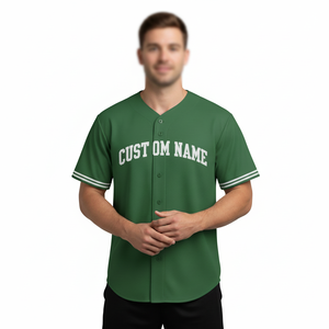 Wholesale Mens Custom Baseball Jersey Button <b>Down</b> Shirts Short Sleeve Softball Wear Shirt Fully Custom Tackle Twill Embroidery - Product Image 6