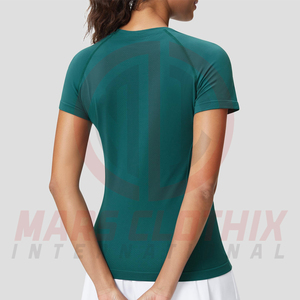 Moisture Wicking Fitness Gym Exercise Training Women Gym T <b>Shirt</b> Athletic Activewear Gym T <b>Shirt</b> For Ladies - Product Image 4