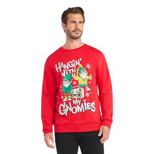 Sweat-shirts à col rond imprimés de qualité supérieure pour hommes, logo personnalisé, coupe ajustée, sweat-shirts décontractés pour hommes de BD - Product Image 2