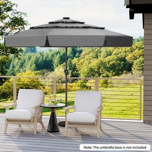 Ombrellone solare da patio da 10 piedi con parte superiore ventilata a 3 livelli - Product Image 3