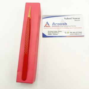 ตัวหนีบขนตาสแตนเลสแบบแยกปลายทองสำหรับต่อขนตาปรับแต่งโลโก้ได้ตามต้องการ - Product Image 5