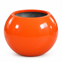 Large Outdoor Fiberglass Planter With UV Resistant Paint Round Garden Pot Stylish Decorative Wholesale Container For Home