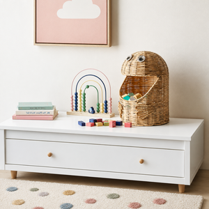 Premium Cute Frog Monster Shape Rattan Woven Kids Room Bedroom Furniture Toy Storage <b>Basket</b> Clothes Books Organizer Wholesale - Product Image 3