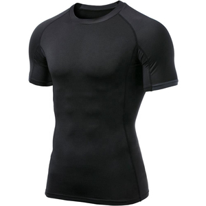 Rashguard à manches courtes personnalisé pour hommes, pour adultes, OEM ODM, marque privée, rashguard à manches courtes pour hommes, antibactérien, séchage rapide - Product Image 4