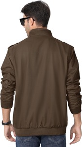 Chaqueta Clásica Estilo Militar con Cuello Alto, Diseño Práctico con Bolsillos, Prenda Exterior Informal y Resistente - Product Image 3