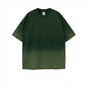 Wholesale Custom Retro Men's <b>Knitted</b> Blank T-shirt 100% Cotton Washed High-quality Luxury Heavy Weight Photo Print Vintage Shirt - Product Image 5