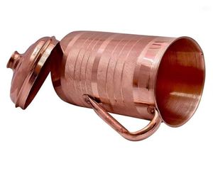 Ensemble de carafes en cuivre pour une ambiance haut de gamme à la maison, service de boissons en métal avec verres, durable, réutilisable, vaisselle de cuisine et de salle à manger. - Product Image 3