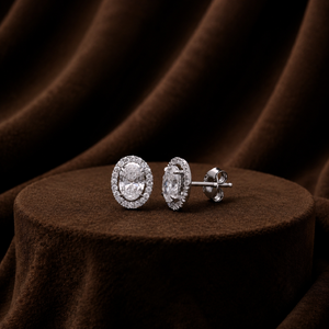 Pendientes de Diamantes Ovalados, Plata de Ley 925, Aretes de Moissanita, Joyería de Moda para Mujer, para Fiestas - Product Image 1