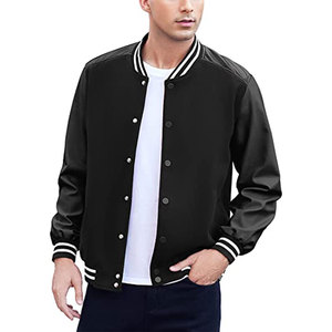 OEM ODM Custom Breathable Streetwear Letterman Varsity <b>Jacket</b> Men Fashion Casual Outerwear Button Up Baseball Varsity <b>Jacket</b> - Product Image 4