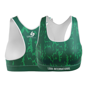 High Quality Women's Oversized Racerback Padded Printed Front Yoga Gym Fitness <b>Bras</b> Tops with High Support - Product Image 3