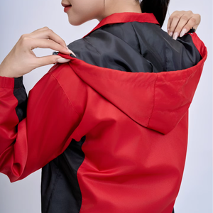 Chaqueta FMF Vietnam Tejida, Resistente al Viento, Impermeable, Transpirable, con Cierre, Carcasa Rígida, 100% Poliéster, Unisex, Color Rojo-Negro Sólido, Térmica - Product Image 1