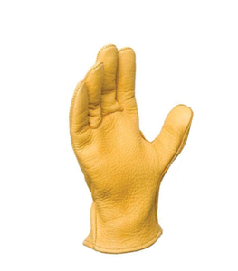 Guantes de Seguridad de Cuero Amarillos con Superficie Lisa Antideslizante, Puño Recto, Guantes de Trabajo Duraderos de Uso General - Product Image 2