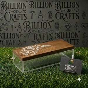 Rectangular Handmade Wooden Ramadan <b>Gift</b> <b>Box</b> with Floral Inlay Eid Mubarak Chocolate <b>Sweet</b> Dry Fruit Dates <b>Box</b> - Product Image 2