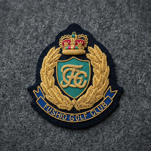Fushio Golf Club Embroidered Patch <b>Sew</b>-On Fabric Badge Circular Luxury Design For Garment - Product Image 6