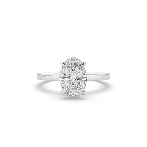 Anillo de Diamante Cultivado en Laboratorio, Corte Oval Brillante de 2.12 Quilates, Plata de Ley 925, Ligero, Diseño Único para Joyerías y Vendedores - Product Image 2