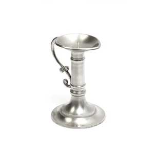 Wholesale Antique <b>Silver</b> Handmade Eco-Friendly Heat Resistant Lantern Taper Candle Holder Stand Base Side Handle <b>Candlestick</b> - Product Image 1
