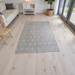 Tapis écologique fait main en laine et jute, tissé à la main, tissage plat, pour salon et chambre à coucher - Product Image 5